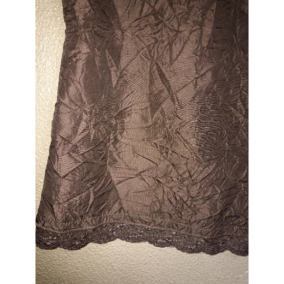 J Jill Scandi Preppy Brown 100% SIlk Sleeveless Top Small - Picture 3 of 8